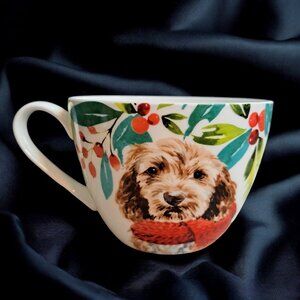 NAUGHTY UNTIL PROVEN NICE Portobello by Design HAVANESE DOODLE Dog In Scarf Mug